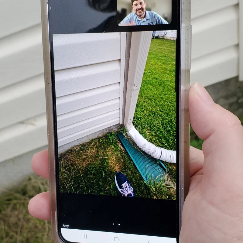 brian-lester-virtual-inspection-exterior-downspout Virtual mold inspection of customer downspout